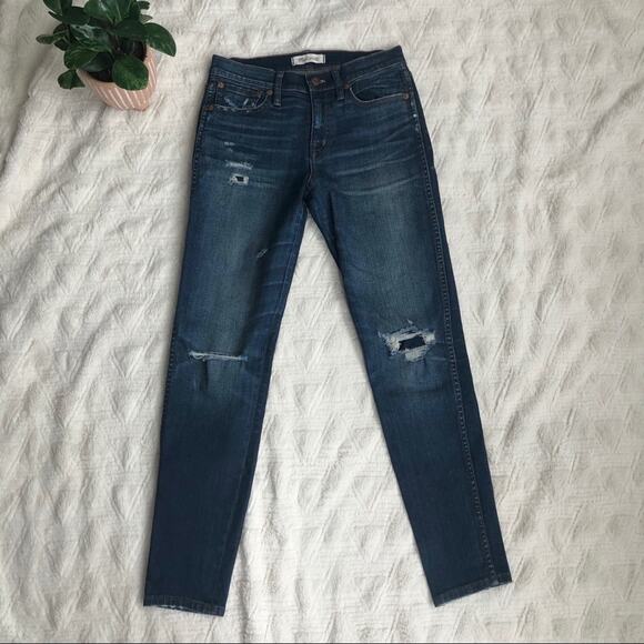 Madewell 9" High-Rise Skinny Jean Ripped & Patched Edition - Picture 2 of 7
